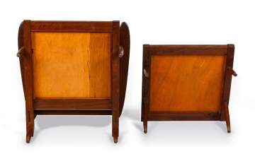 George Nakashima (American, 1905-1990) Cushion Arm Chair and Ottoman