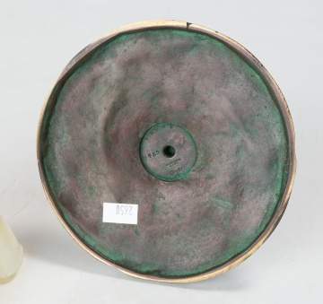 Rare Tiffany Studios Floriform Vase on Bronze Base