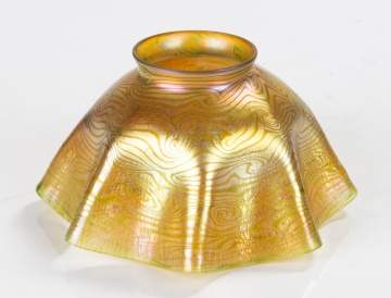 Tiffany Favrile King Tut Candle Lamp Shade