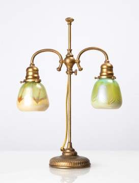 Tiffany Studios Adjustable Table Lamp with Favrile Shades
