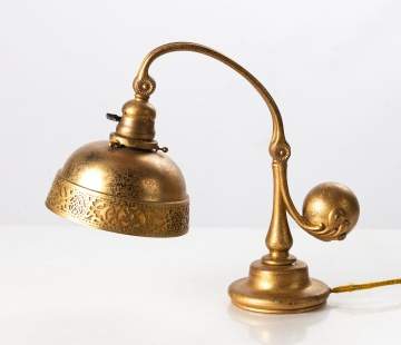 Tiffany Studios Bronze Dore Counterbalance Lamp