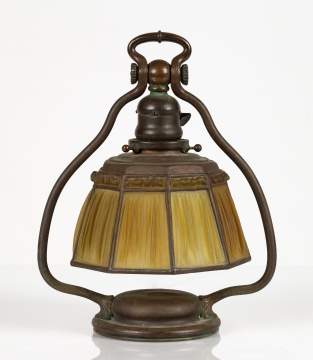 Tiffany Studios Linenfold Desk Lamp