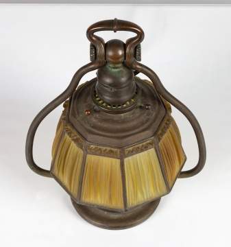 Tiffany Studios Linenfold Desk Lamp