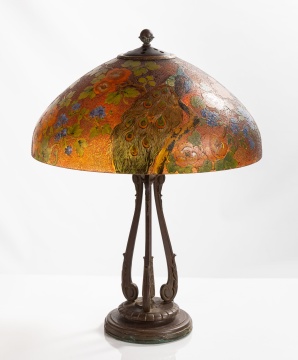 Handel Peacock Lamp