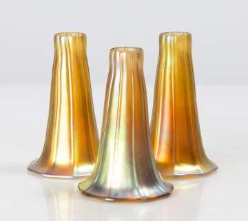 Three Art Glass Lily Shades