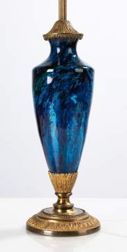 Steuben Blue Moss Agate Lamp