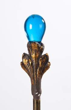 Steuben Blue Moss Agate Lamp