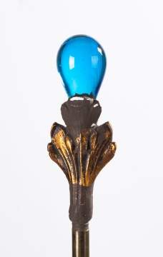 Steuben Blue Moss Agate Lamp