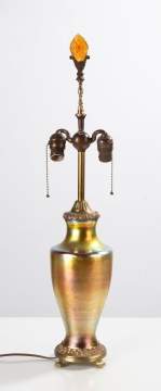 Steuben Gold Aurene Lamp