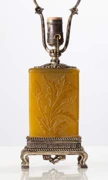 Steuben Yellow Jade Lamp