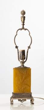 Steuben Yellow Jade Lamp