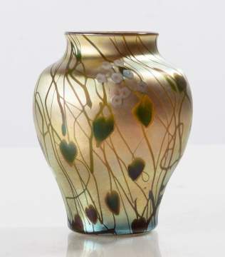 Steuben Gold Aurene Decorated Vase