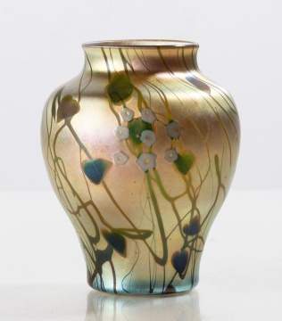 Steuben Gold Aurene Decorated Vase