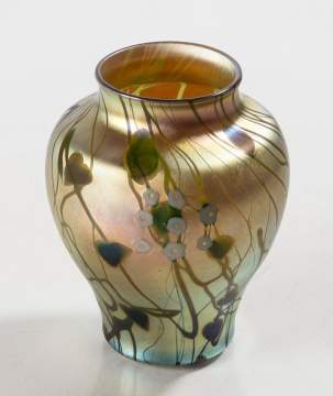 Steuben Gold Aurene Decorated Vase