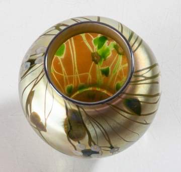 Steuben Gold Aurene Decorated Vase