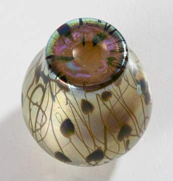 Steuben Gold Aurene Decorated Vase