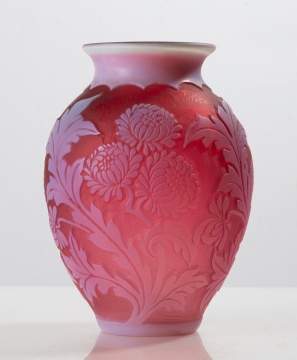 Steuben Acid Cut-Back Vase