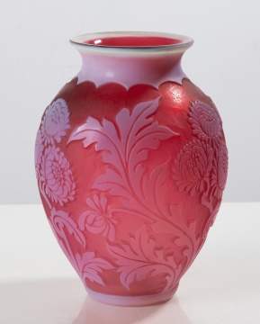 Steuben Acid Cut-Back Vase