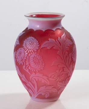 Steuben Acid Cut-Back Vase