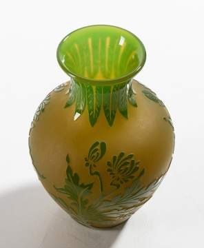 Steuben Acid Cut-Back Vase