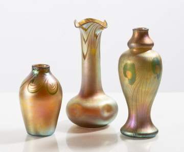 Steuben Gold Aurene Vases