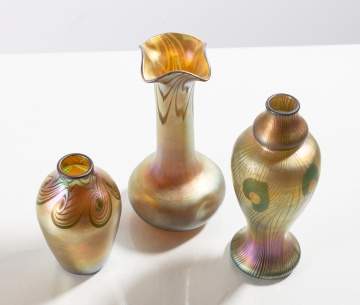 Steuben Gold Aurene Vases