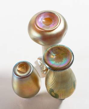 Steuben Gold Aurene Vases