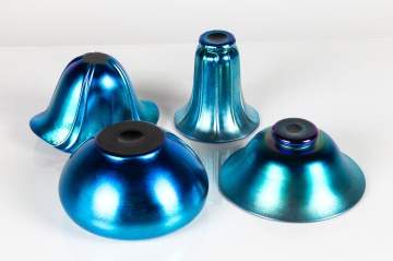 Steuben Blue Aurene Vases