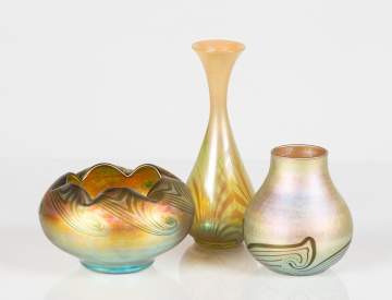 Steuben Gold Aurene Vases