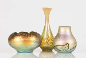 Steuben Gold Aurene Vases