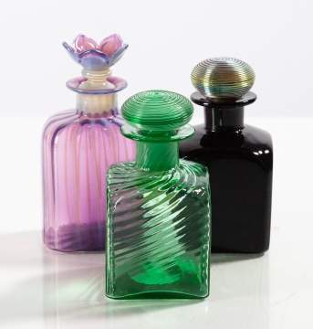 Three Steuben Cologne Bottles