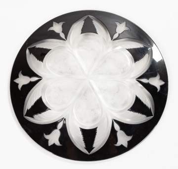 Rare Steuben Cut-Back Crystal Plate