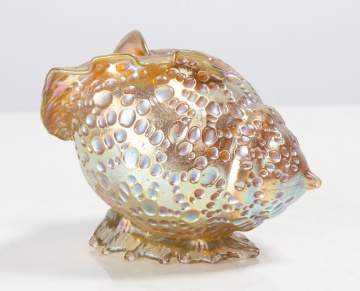 A Large Loetz Nautilus Shell Iridescent Vase