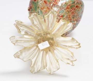 Loetz Conch Shell Iridescent Glass Vase