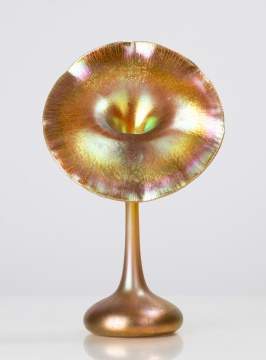 Quezal Jack-in-the-Pulpit Vase