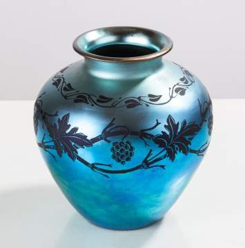 Steuben Acid Etched Vase
