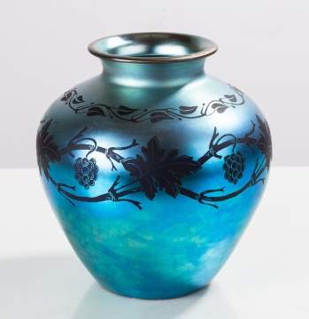 Steuben Acid Etched Vase