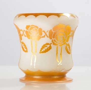 Rare Steuben Acid Etched Vase