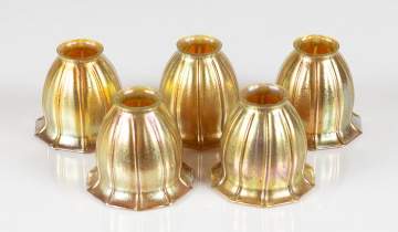 Five Art Glass Shades