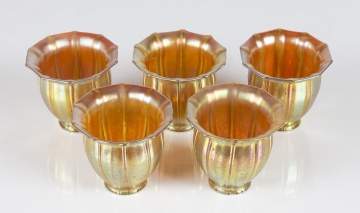 Five Art Glass Shades
