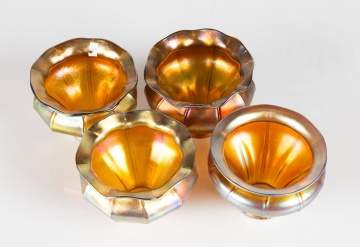 Steuben Gold Aurene Iridescent Shades