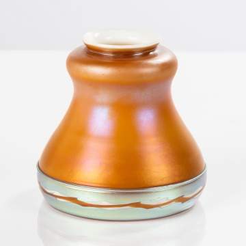 Steuben Gold Aurene Intarsia Shade