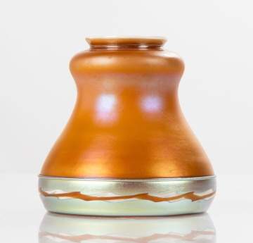 Steuben Gold Aurene Intarsia Shade