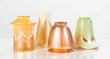 Four Art Glass Shades