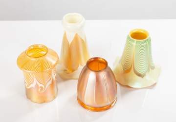 Four Art Glass Shades