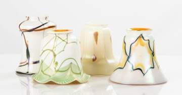 Four Art Glass Shades