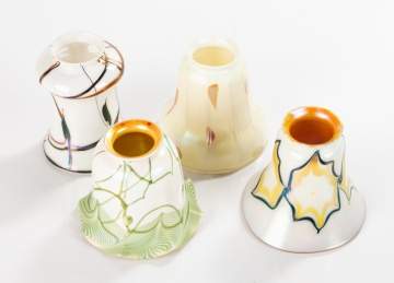 Four Art Glass Shades