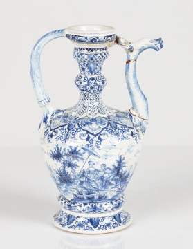 Early Delft Blue & White Ewer