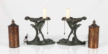 Pair of Arts & Crafts / Art Deco Desk Lamps