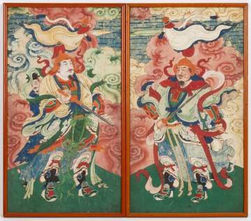 Pair of Chinese Deity Paintings